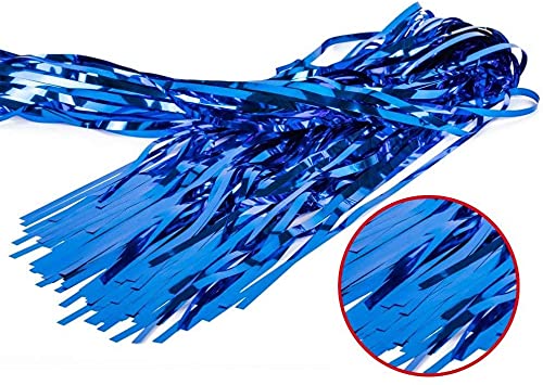 3 Pack Foil Fringe Curtain, Blue Tinsel for Party Decoration - Image 6