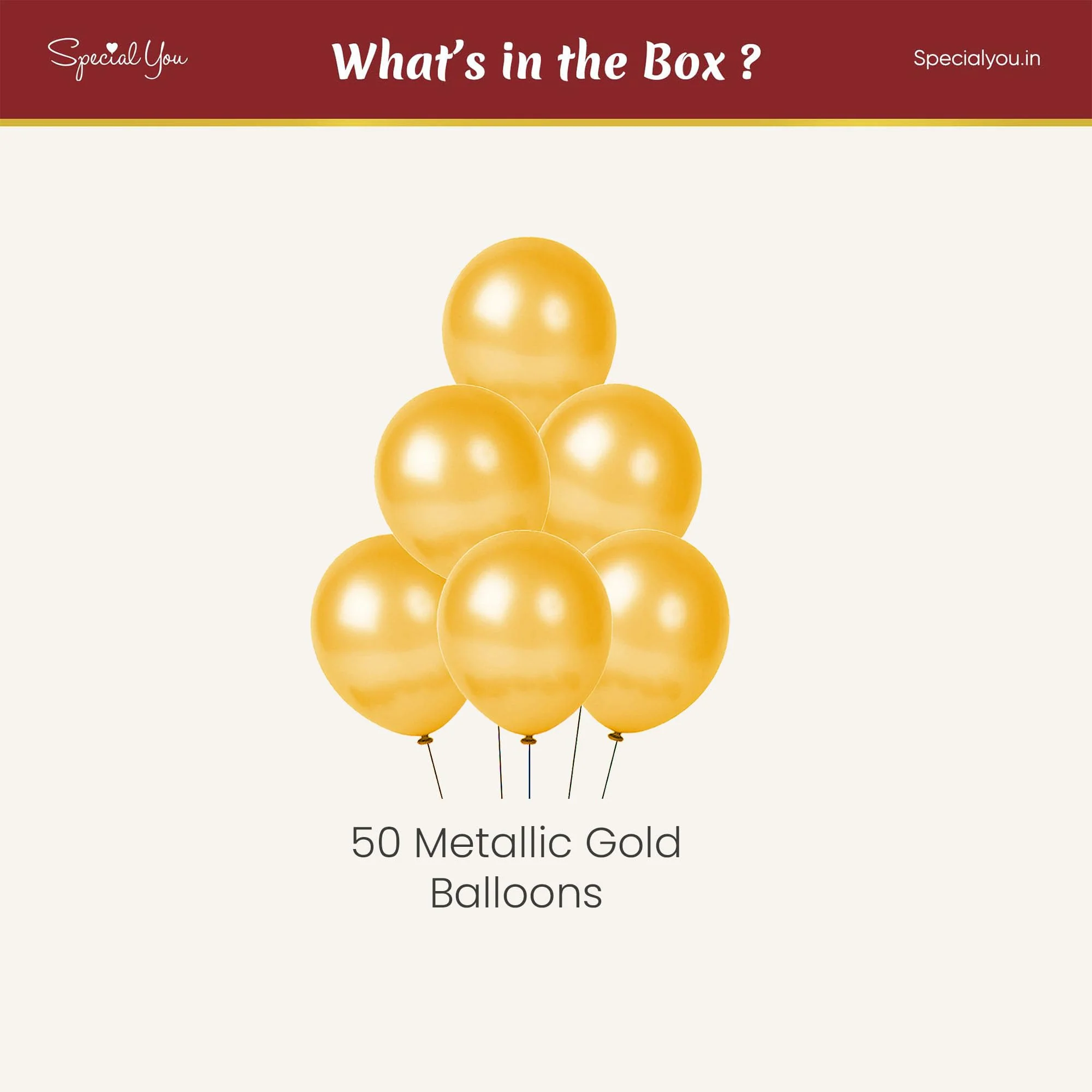 50 Metallic Gold Balloons - Image 3