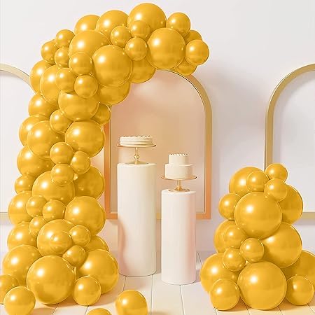 50 Metallic Gold Balloons - Image 6