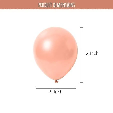 50 Metallic Rose Gold Balloons - Image 4