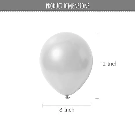 50 Metallic Silver Balloons - Image 3