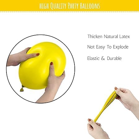 50 Metallic Yellow Balloons - Image 5