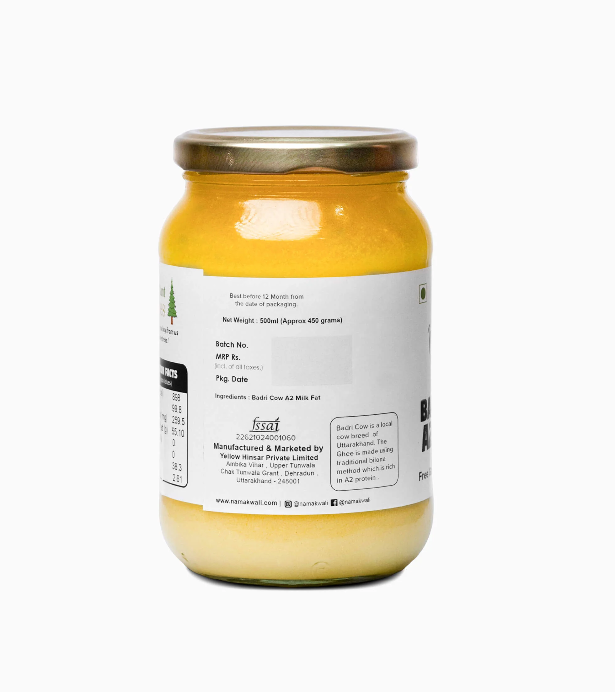 A2 Badri Cow Ghee 500Ml - Image 3