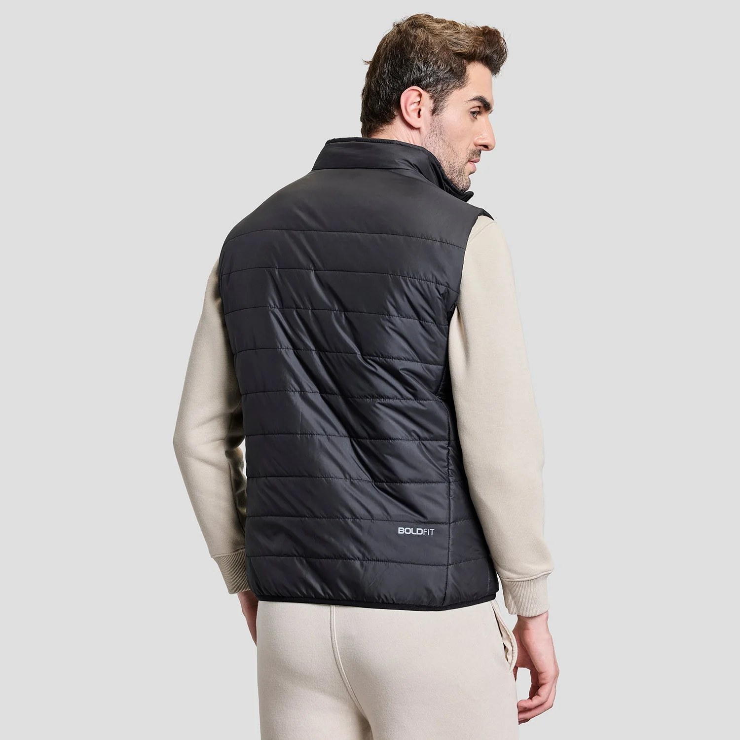 Alpine Mens Sleeveless Jacket - Black - Image 5