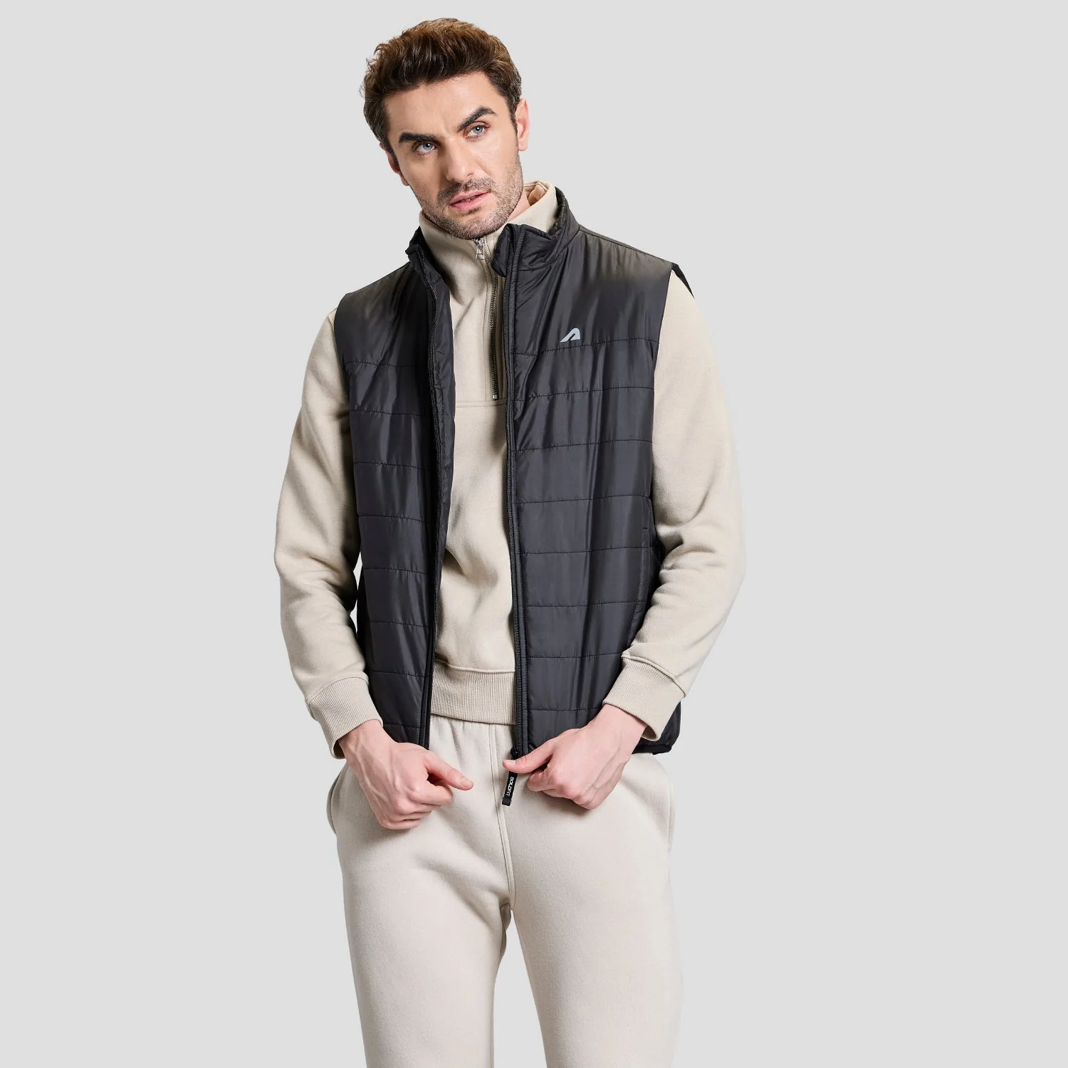 Alpine Mens Sleeveless Jacket - Black - Image 6