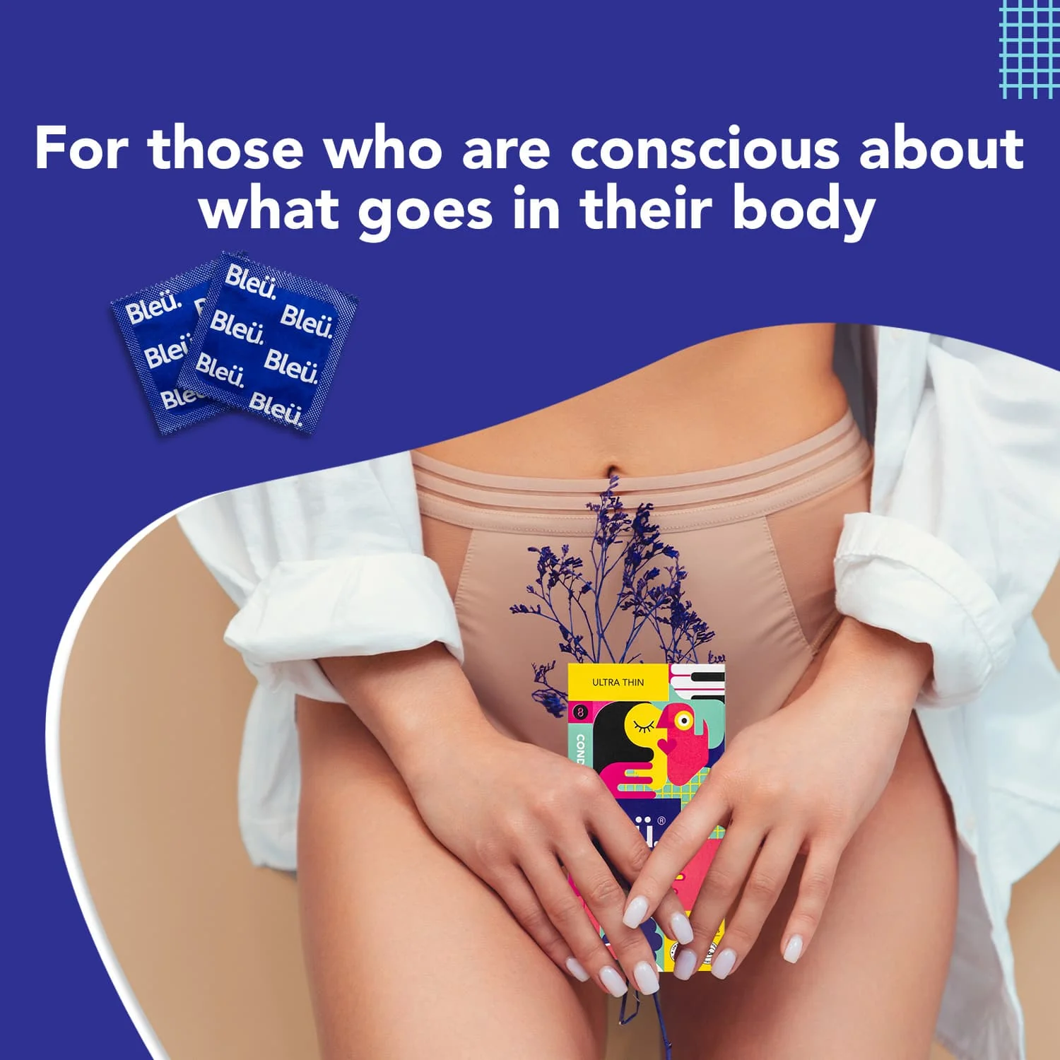 Bleu Ultra-Thin Vegan Condoms (1 Pack of 8) - Image 7