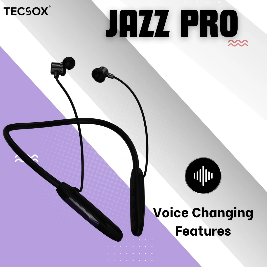 Buy Jazz Pro : Bluetooth Neckband | 40Hrs Charge + High Bass - Image 7