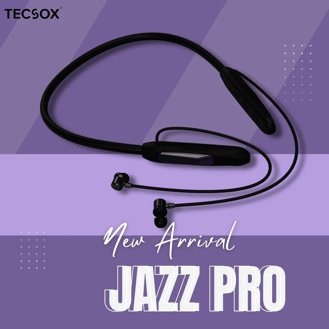 Buy Jazz Pro : Bluetooth Neckband | 40Hrs Charge + High Bass - Image 8