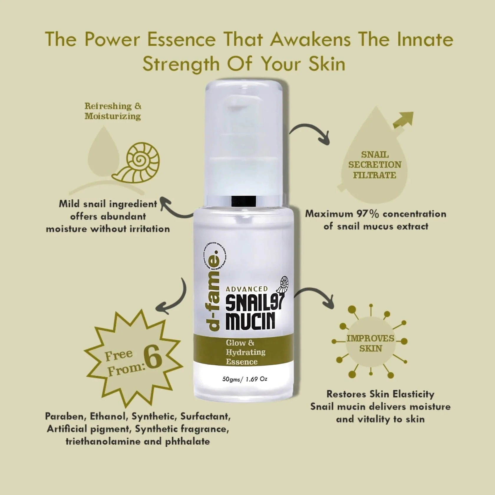 D-Fame Advanced Snail97 Mucin Face Serum - Image 5