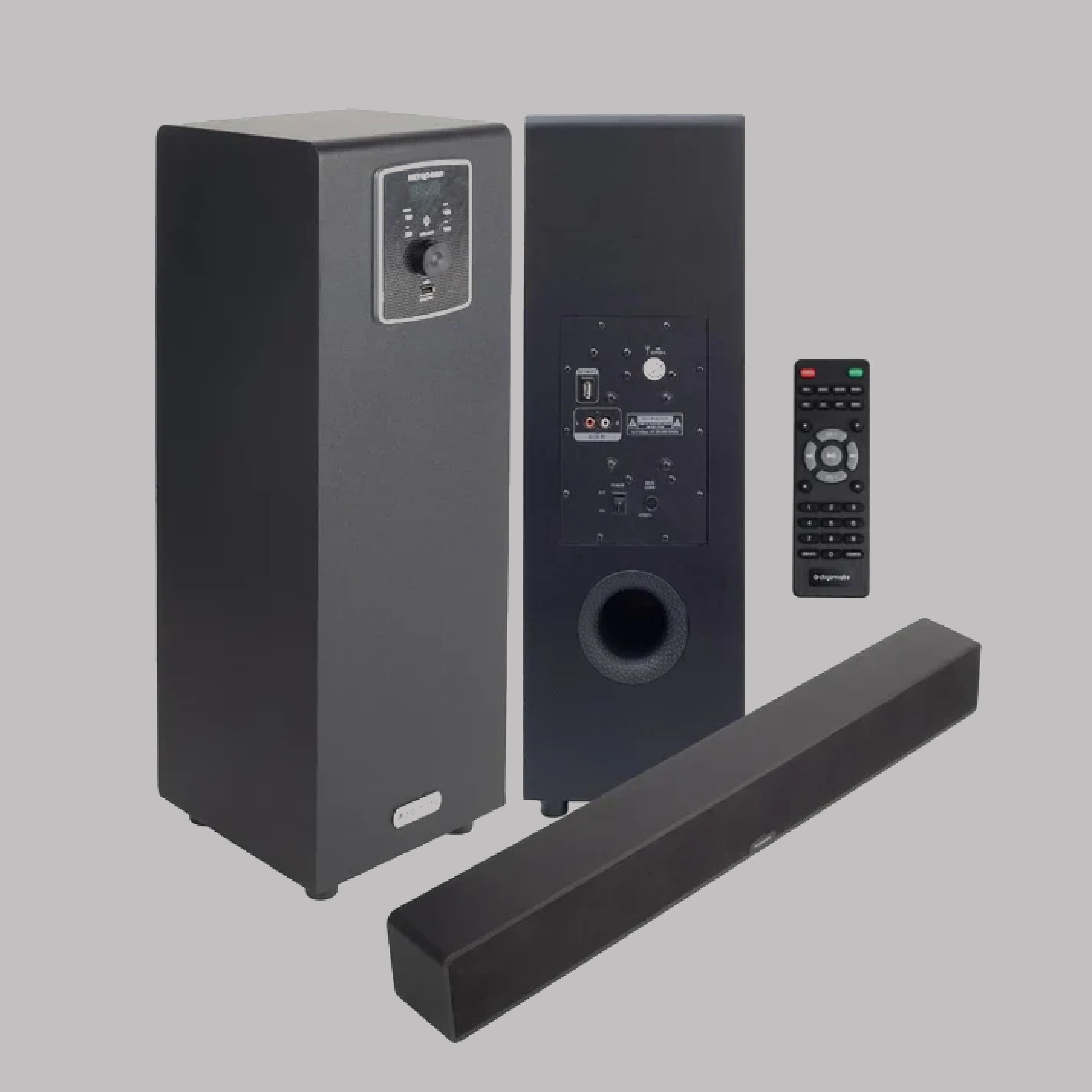 Digimate DG-SB01 100W Bluetooth Soundbar | 2.1 Channel Home Theatre |Deep Bass from 5.25� Subwoofer |BT v5.3, AUX, USB Connectivity | 4 EQ Modes | Sleek Remote & LED Display (Platinum Black) - Image 6