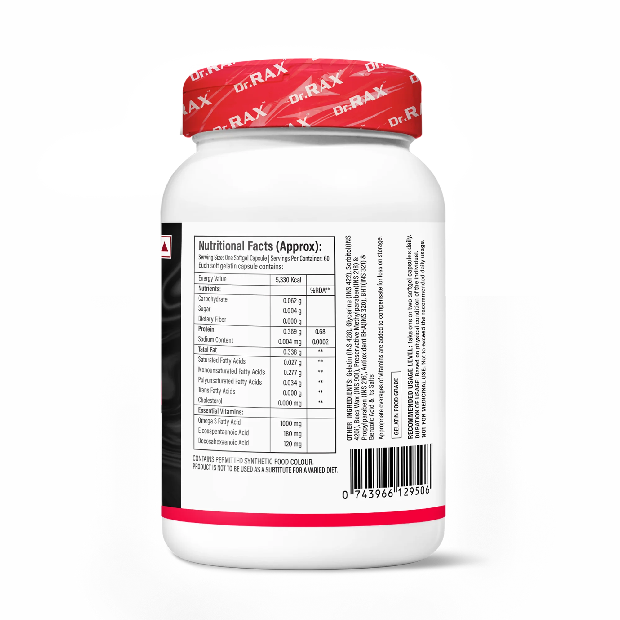 Dr. Rax Fish Oil 1000mg Omega 3 with EPA & DHA Softgel Capsule - Image 5