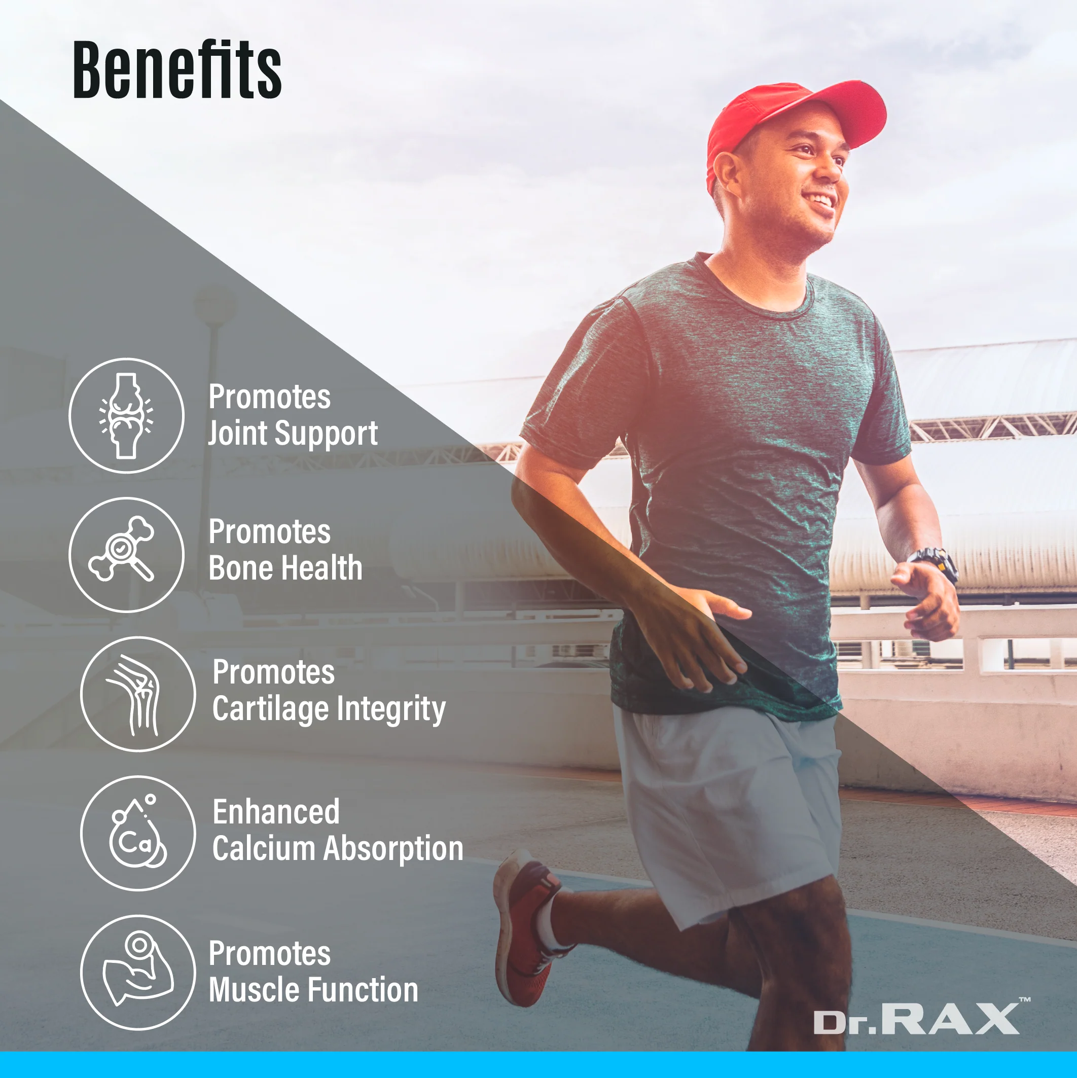 Dr. Rax Glucosamine Plus + Chondroitin (for Joint Health) Veg Tablet - Image 4