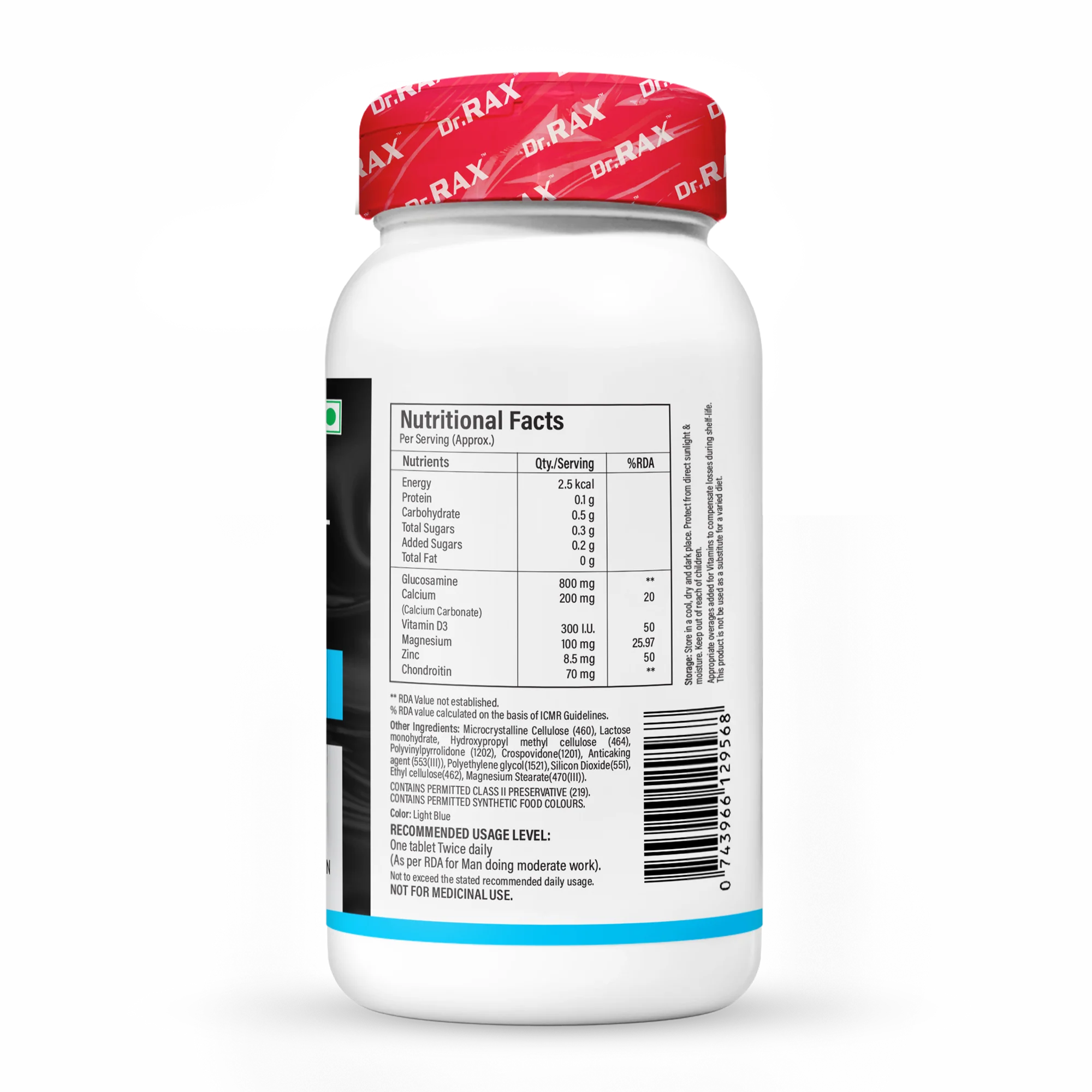 Dr. Rax Glucosamine Plus + Chondroitin (for Joint Health) Veg Tablet - Image 5