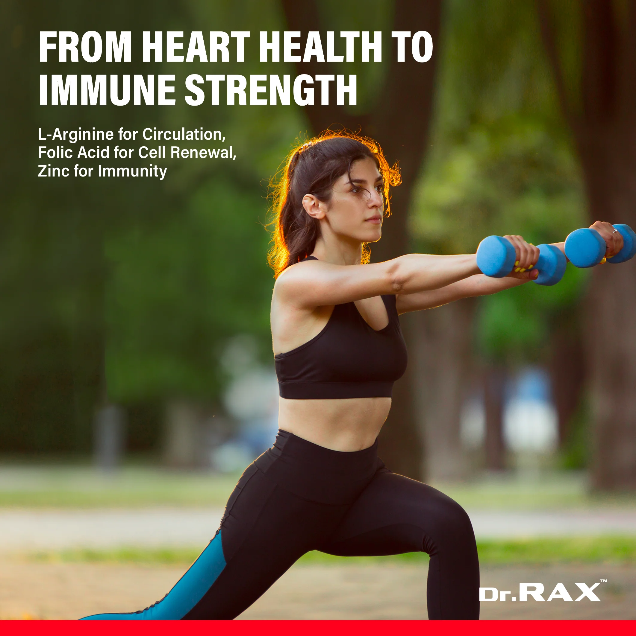 Dr. Rax L-Arginine, Folic Acid & Zinc Veg Tablet - Image 3