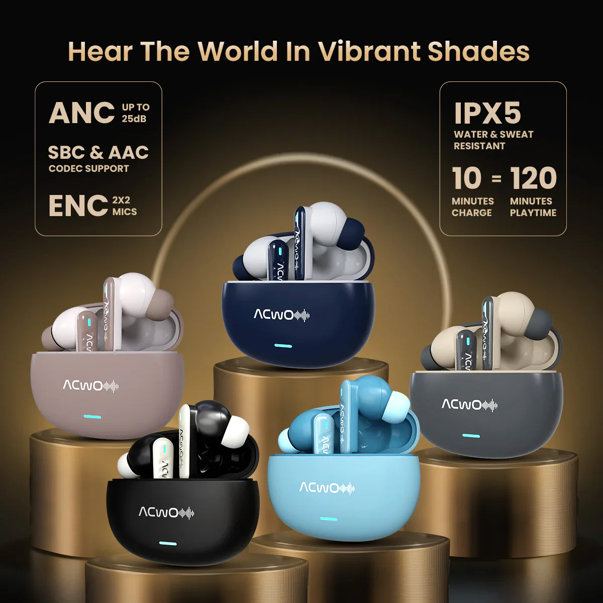 DwOTS 727 Denim Blue Tws Earbuds - Image 14