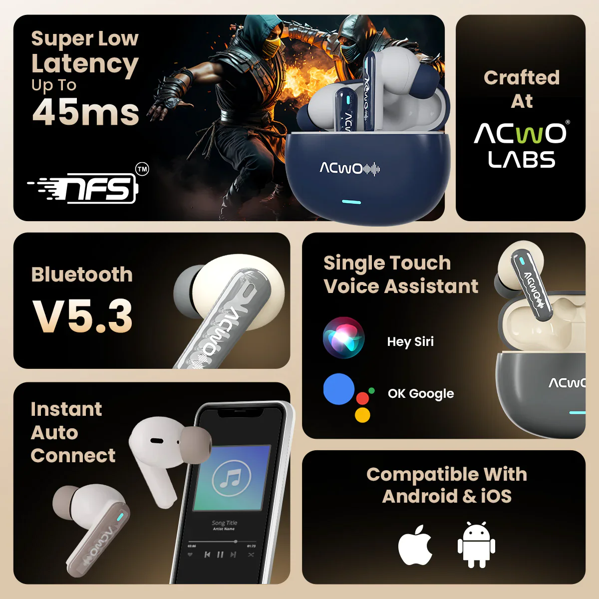 DwOTS 727 Denim Blue Tws Earbuds - Image 15