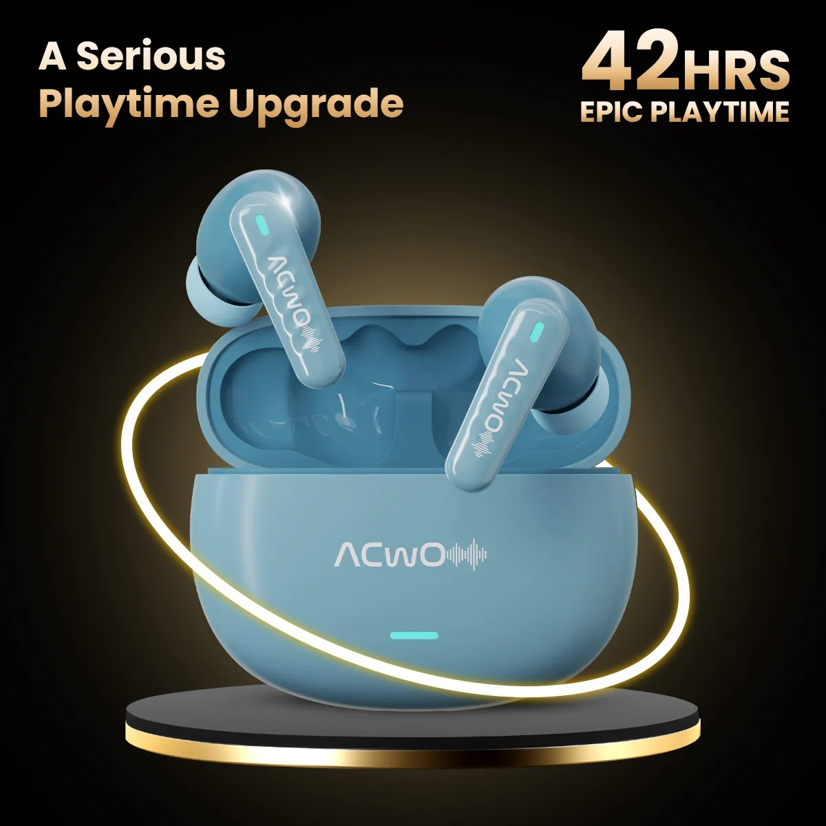 DwOTS 727 Denim Blue Tws Earbuds - Image 54