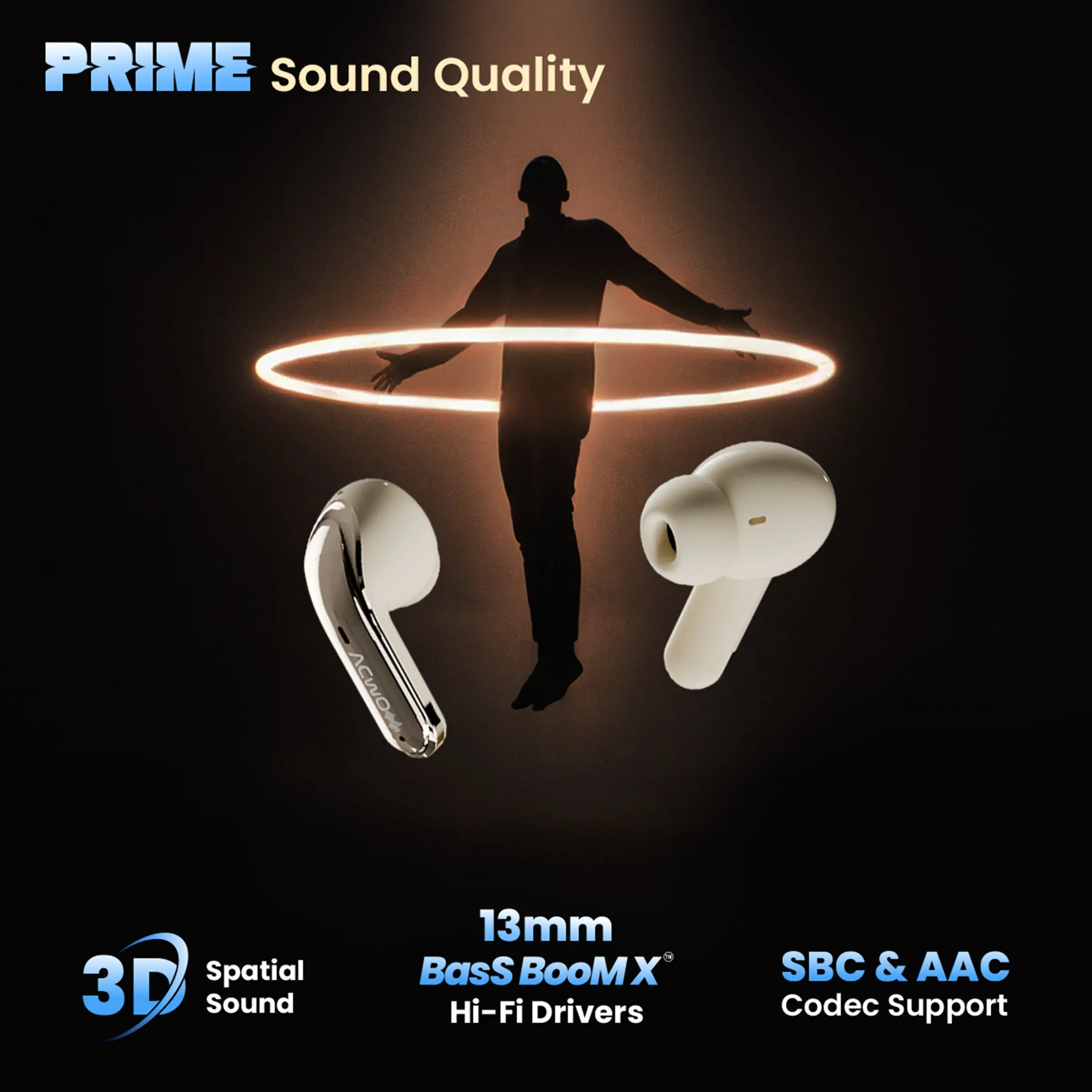 Dwots Fire Prime - IndiaS First 4 Earbuds In 1 Case With Advanced Anc + Smart Touch Screen Display Black - Image 4