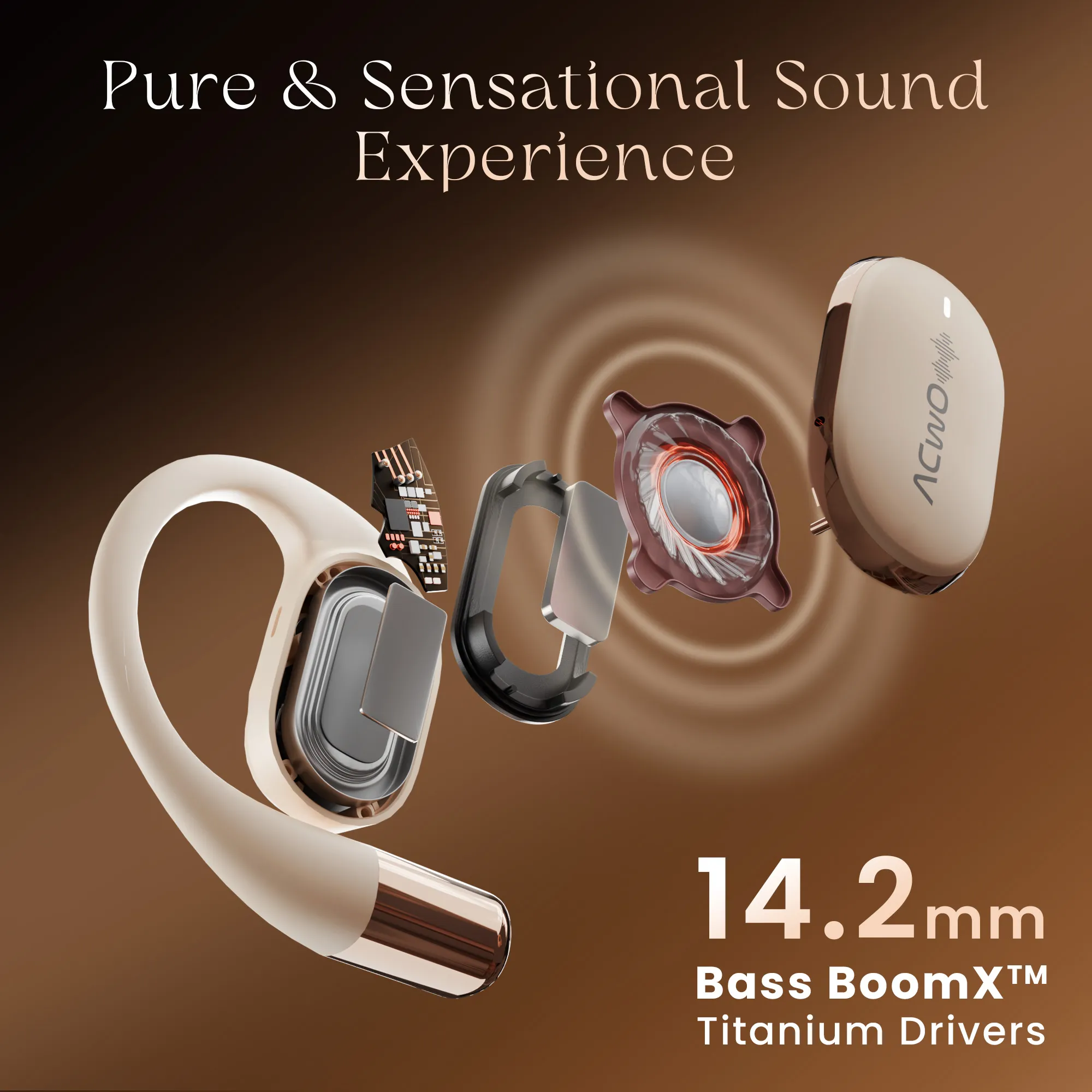 DwOTS Sense Open-Ear creame Wireless Headphones - Image 13