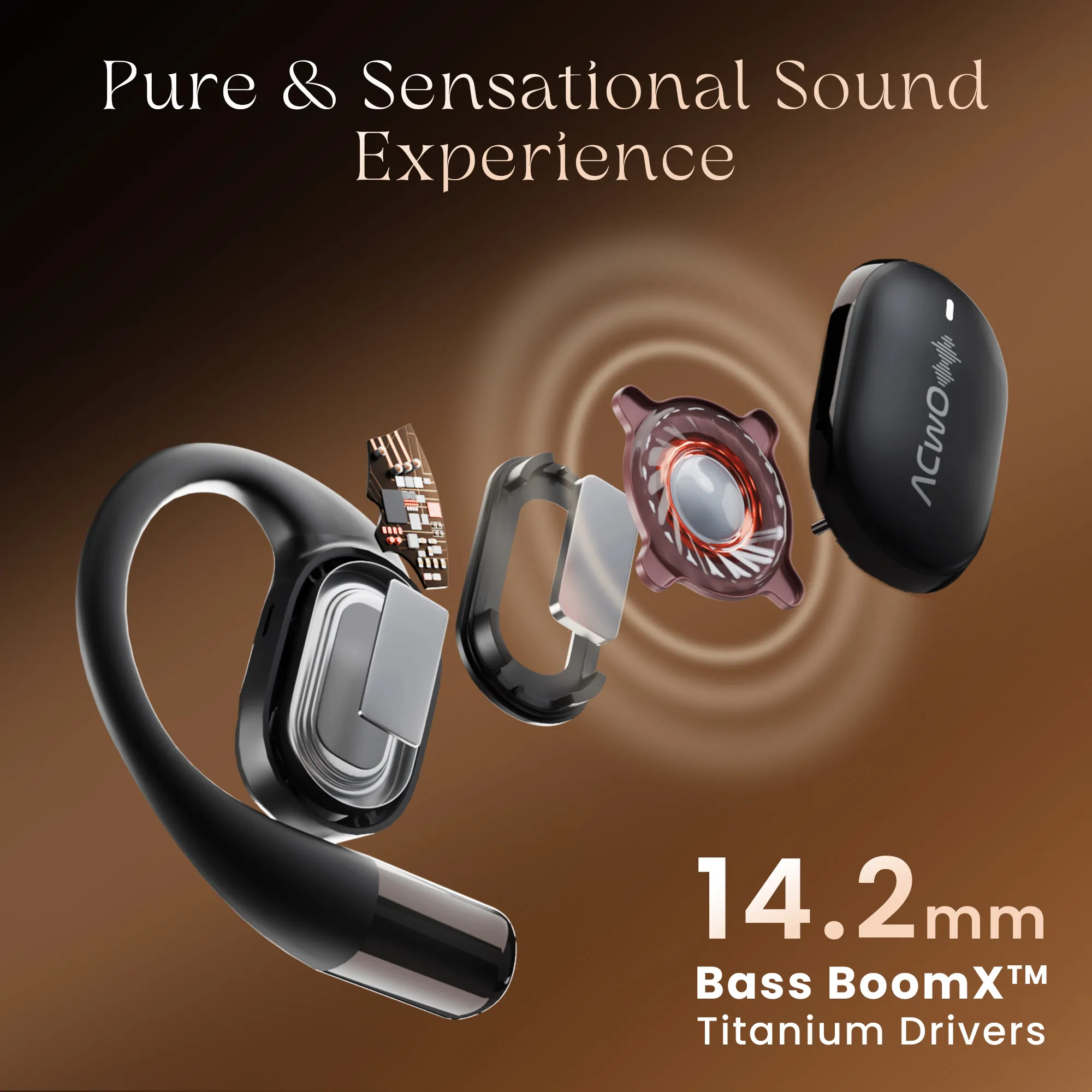 DwOTS Sense Open-Ear creame Wireless Headphones - Image 5