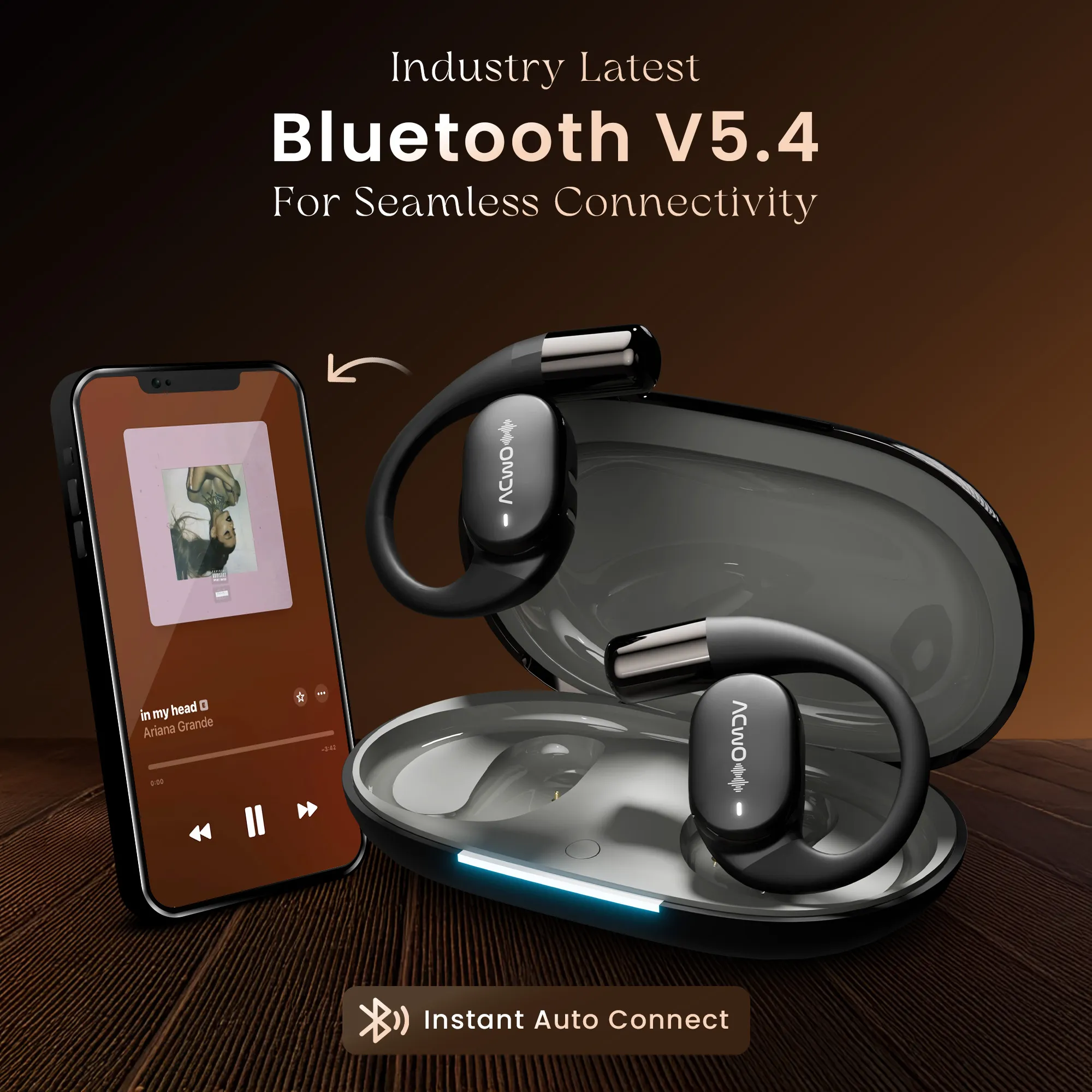 DwOTS Sense Open-Ear creame Wireless Headphones - Image 8