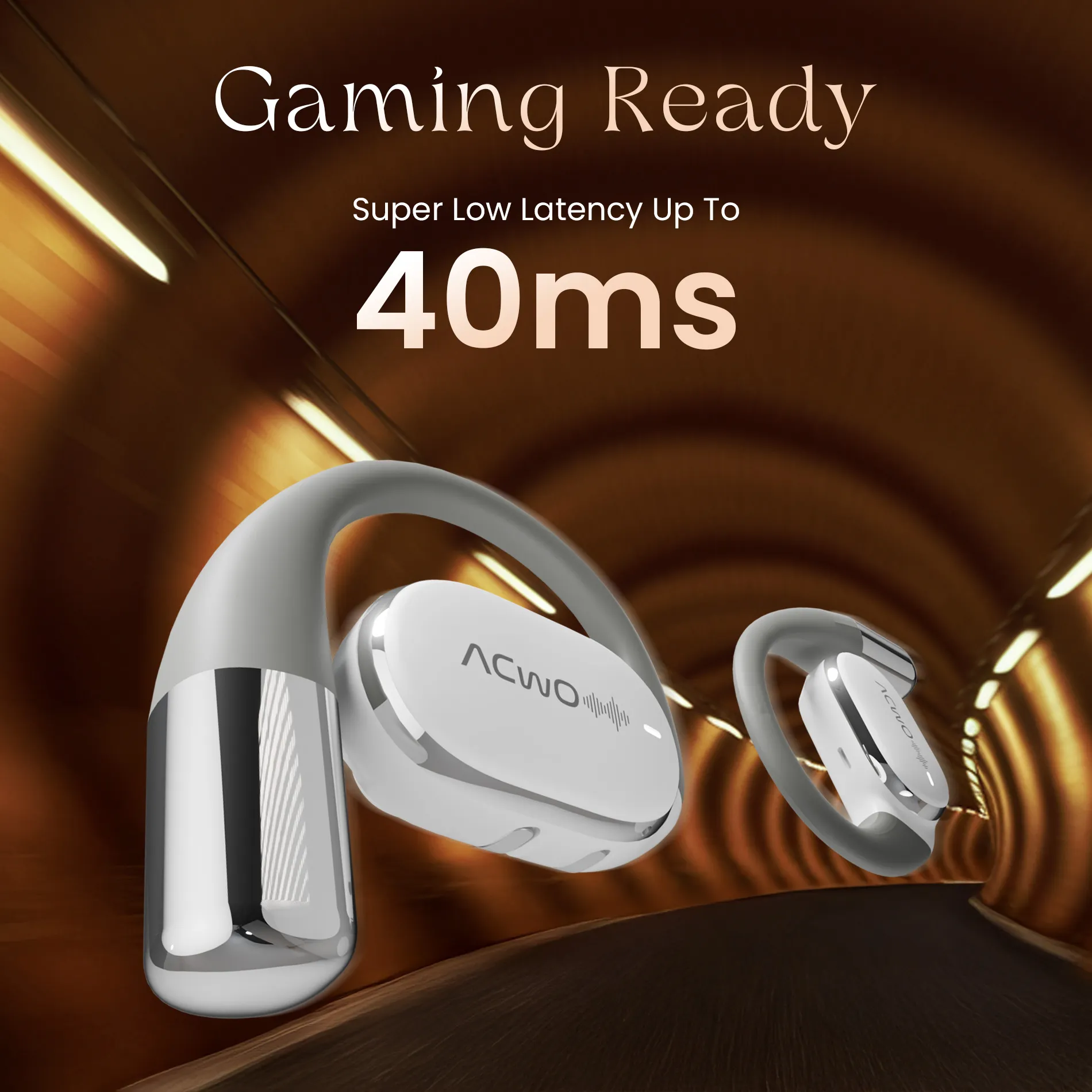 DwOTS Sense Open-Ear White Wireless Headphones - Image 33