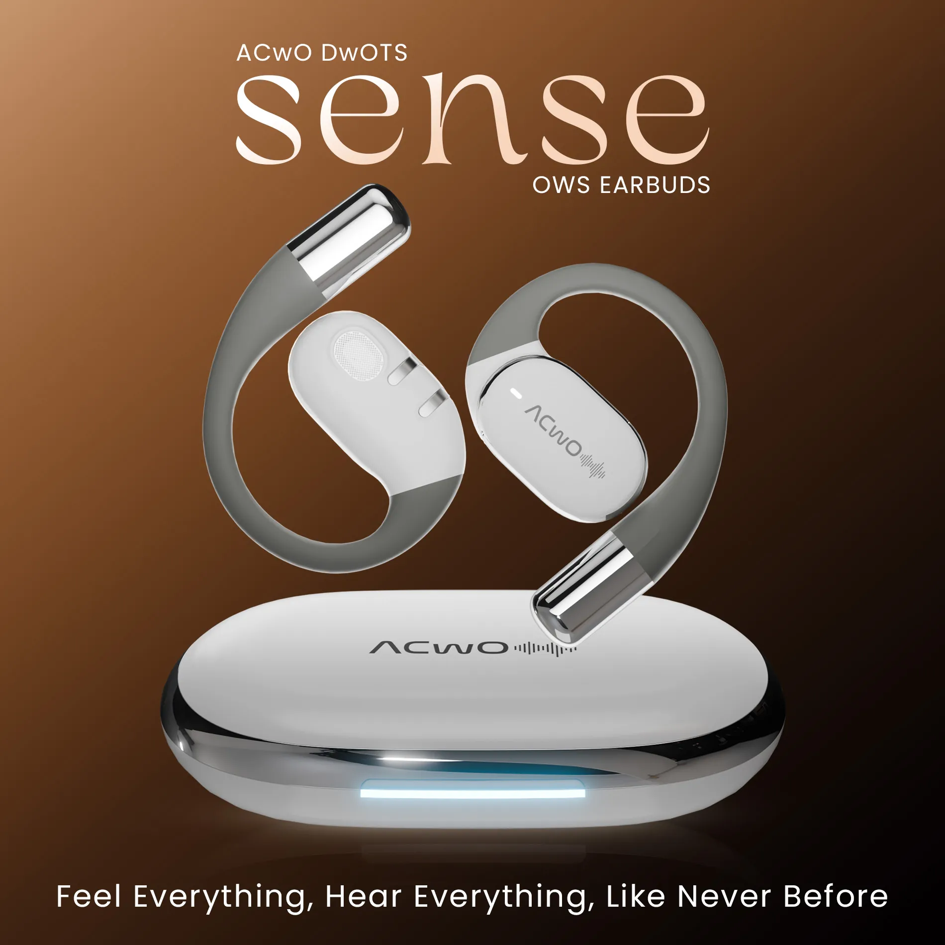 DwOTS Sense Open-Ear White Wireless Headphones - Image 43