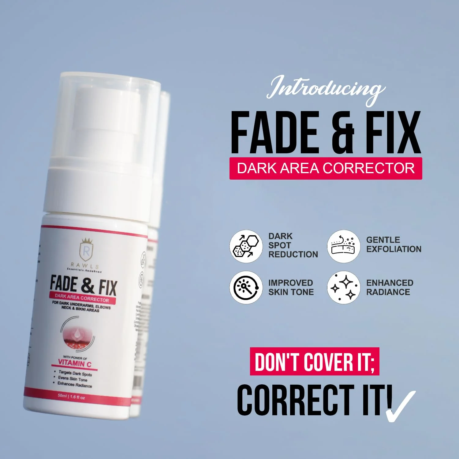 Fade & Fix - Vitamin C Dark Area Corrector and Removal for Dark Underarms & Knee - 50 ml - Image 3
