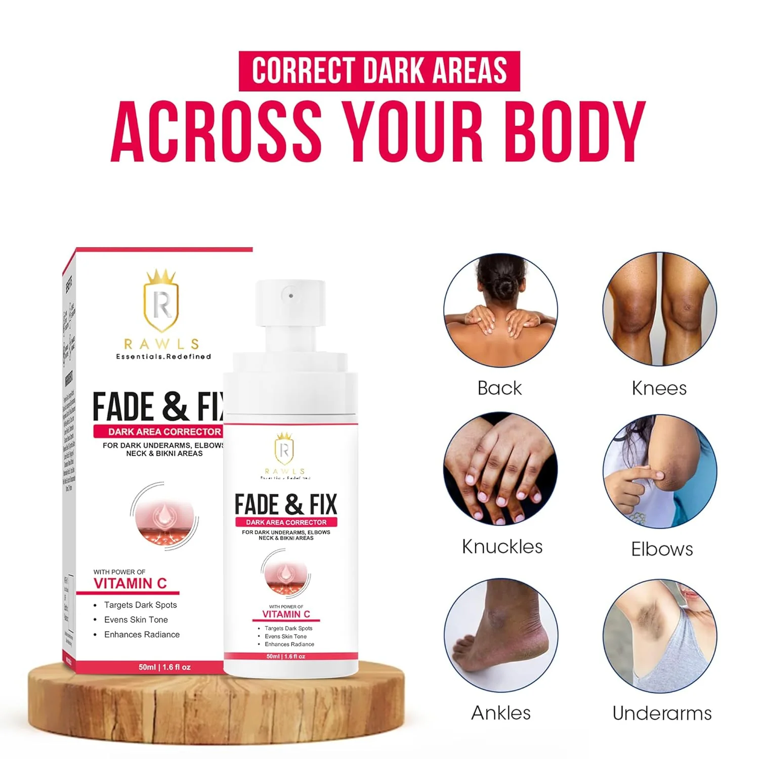 Fade & Fix - Vitamin C Dark Area Corrector and Removal for Dark Underarms & Knee - 50 ml - Image 5