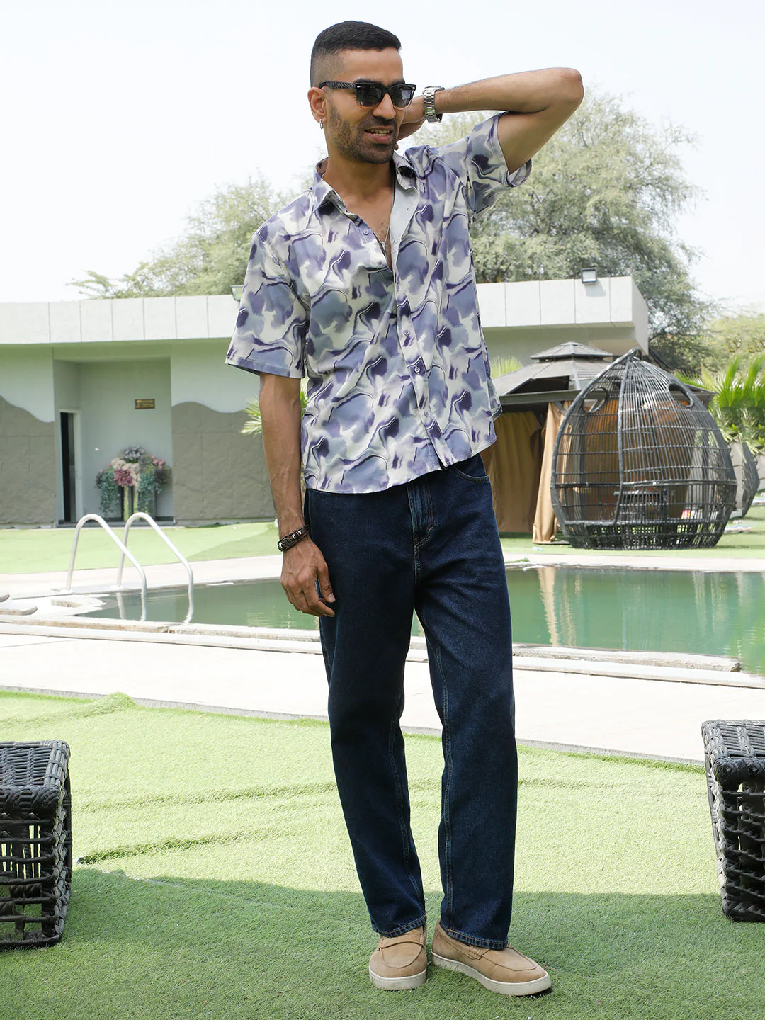 KRAFT INDIA Men Cotton Lycra Printed Paisley Casual Shirt - Image 14