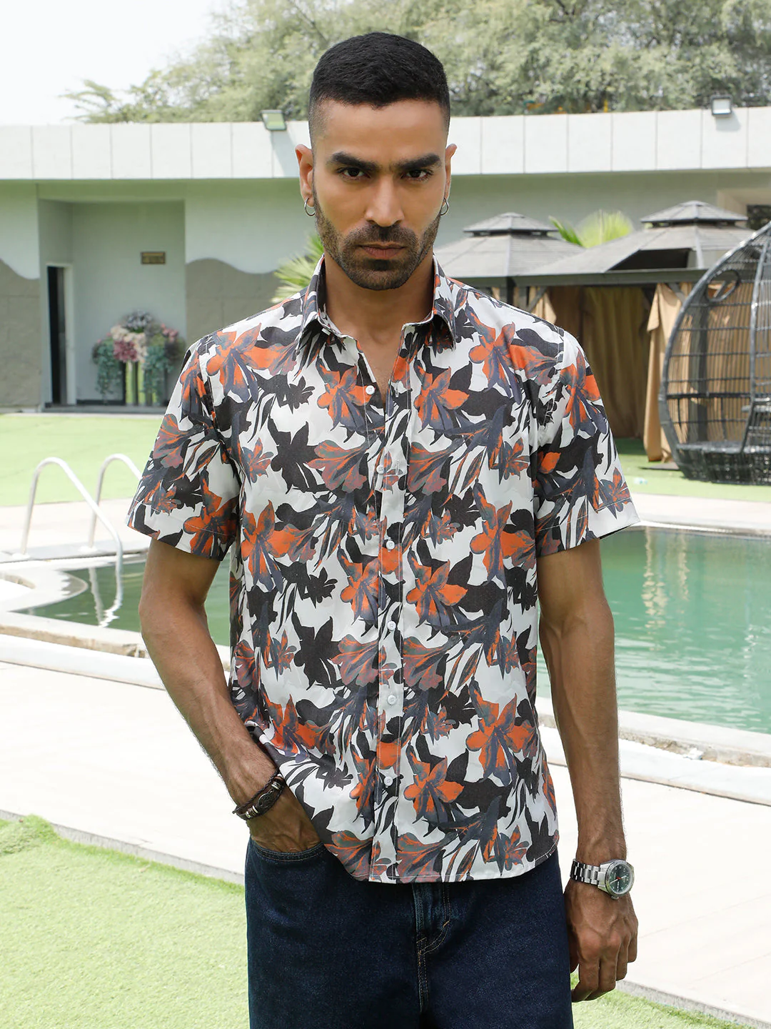 KRAFT INDIA Men Cotton Lycra Printed Paisley Casual Shirt - Image 16