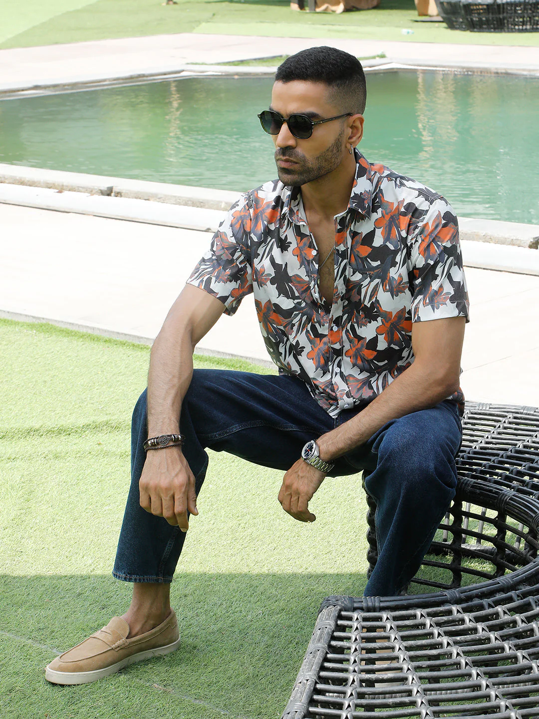 KRAFT INDIA Men Cotton Lycra Printed Paisley Casual Shirt - Image 19