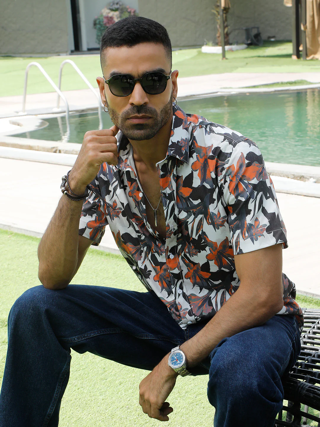 KRAFT INDIA Men Cotton Lycra Printed Paisley Casual Shirt - Image 20