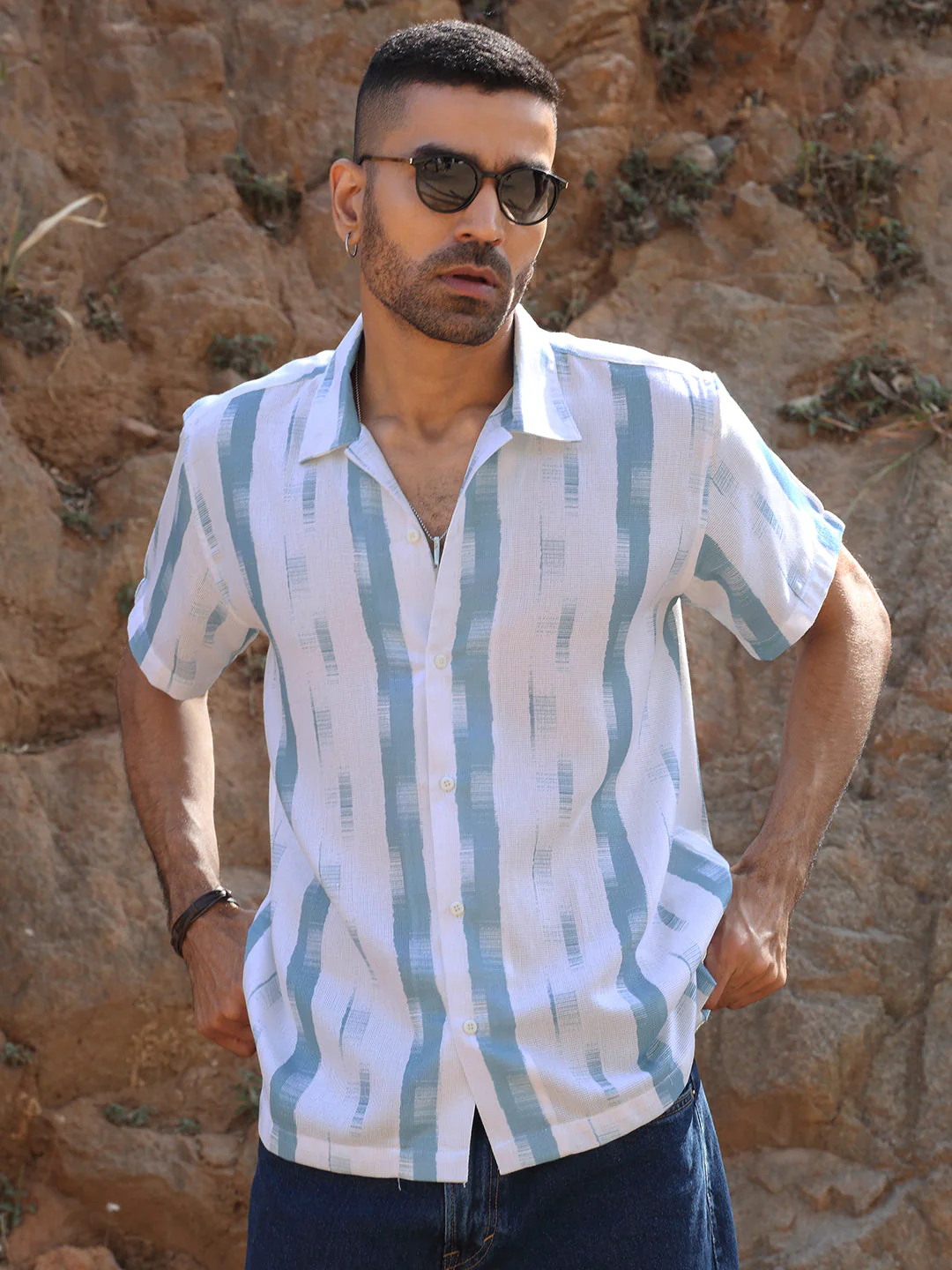 KRAFT INDIA Men Polycotton Cuban Collar Casual Shirt - Image 10