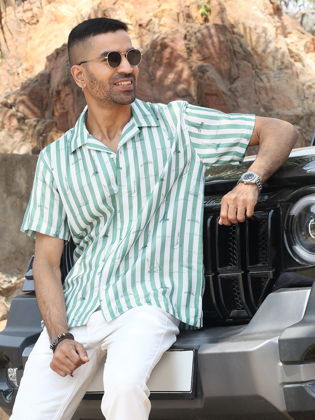 KRAFT INDIA Men Polycotton Cuban Collar Casual Shirt - Image 15