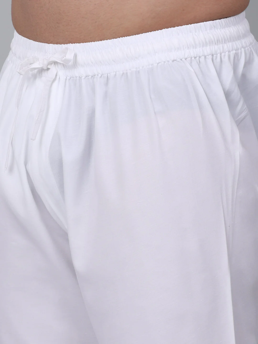 KRAFT INDIA Men Pure Cotton Striped Knee Length Kurta with White Elastic Waistband Pyjama Set - Image 19