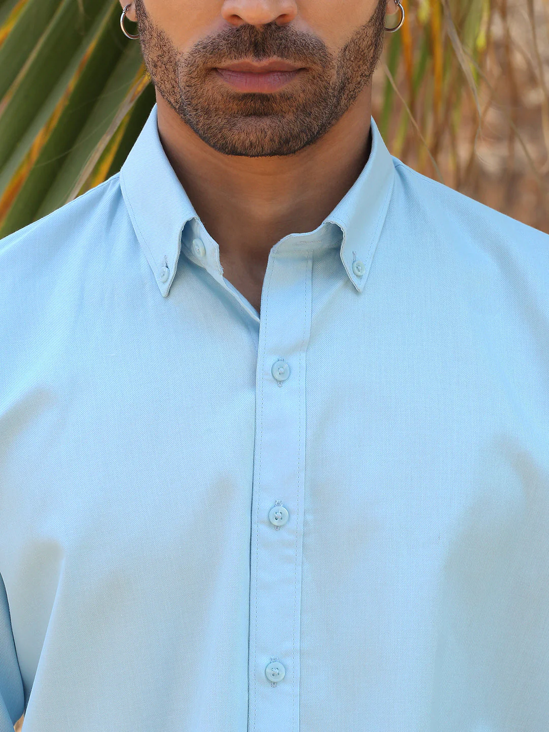 KRAFT INDIA Men Twill Cotton Solid Button-Down Collar Casual Shirt - Image 13