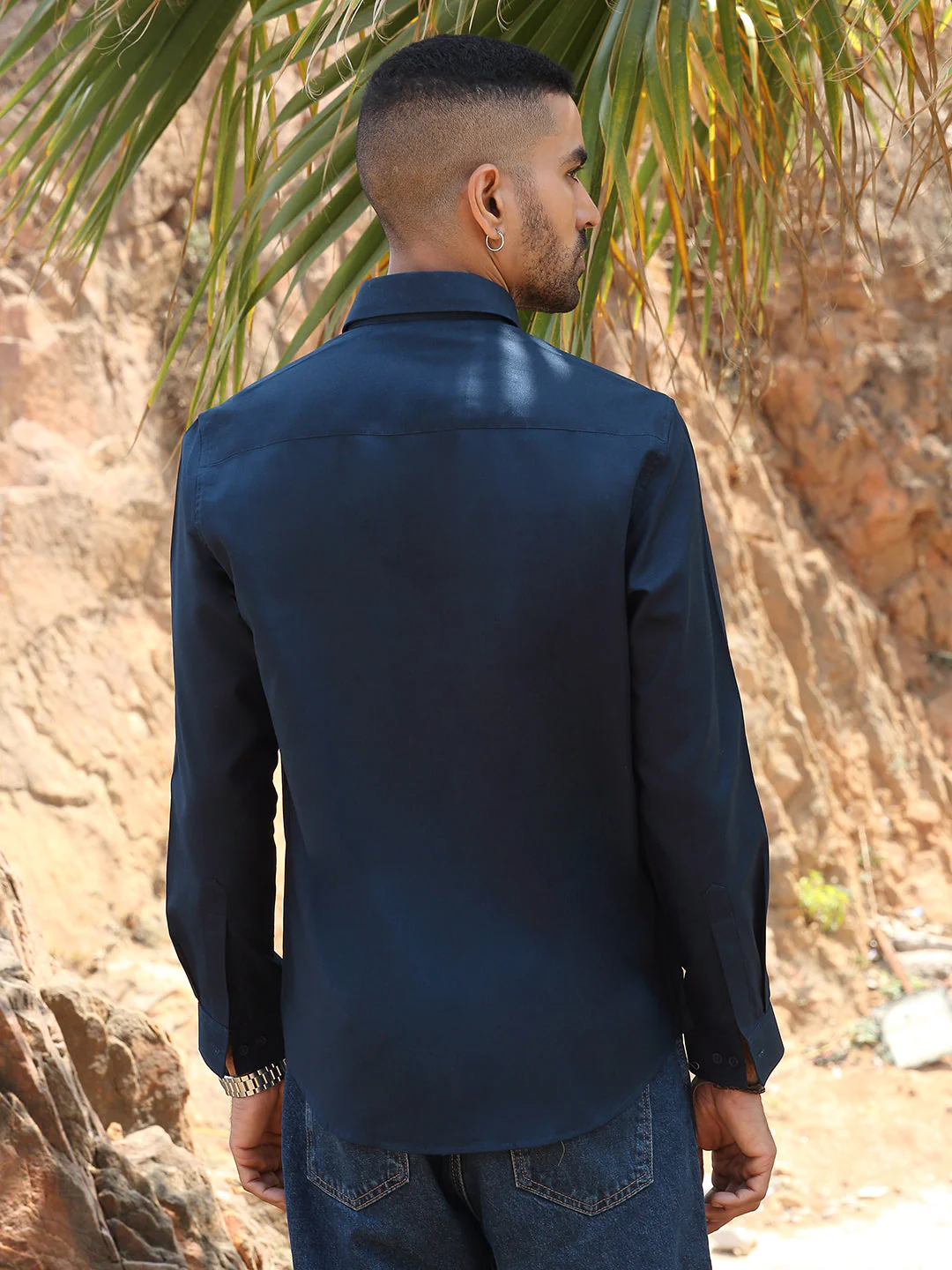 KRAFT INDIA Men Twill Cotton Solid Button-Down Collar Casual Shirt - Image 22