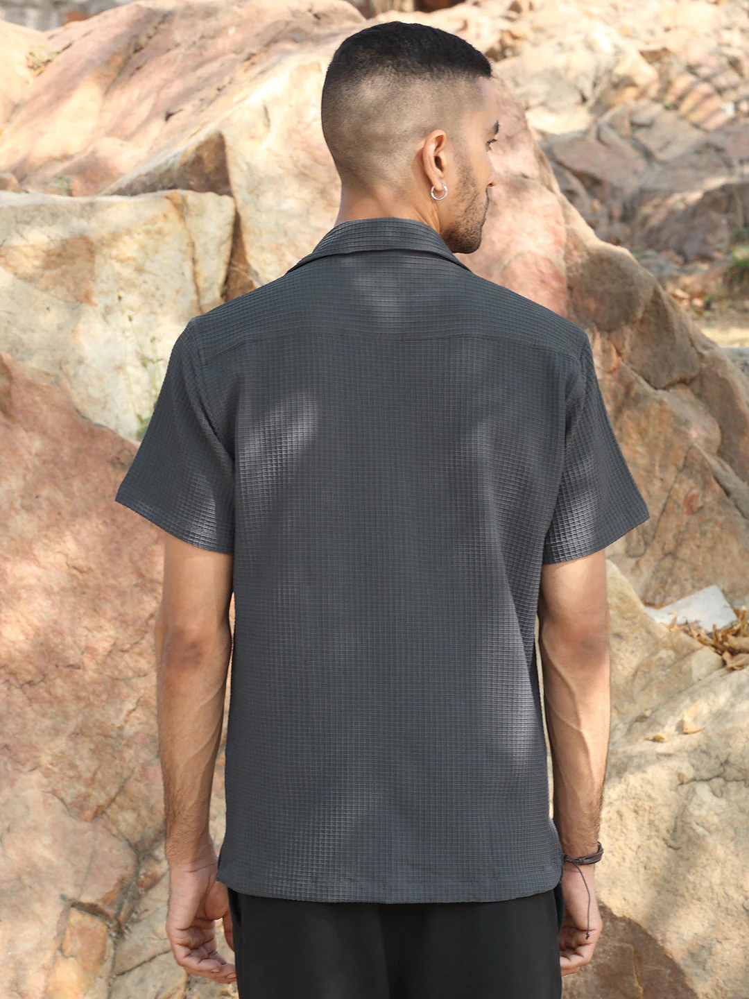 KRAFT INDIA Men Viscose Rayon Cuban Collar Checked Casual Shirt - Image 17