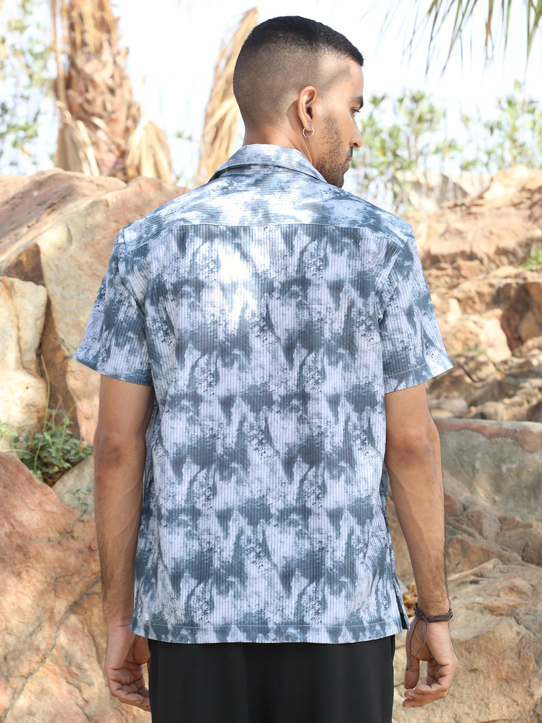 KRAFT INDIA Men Viscose Rayon Cuban Collar Printed Casual Shirt - Image 12