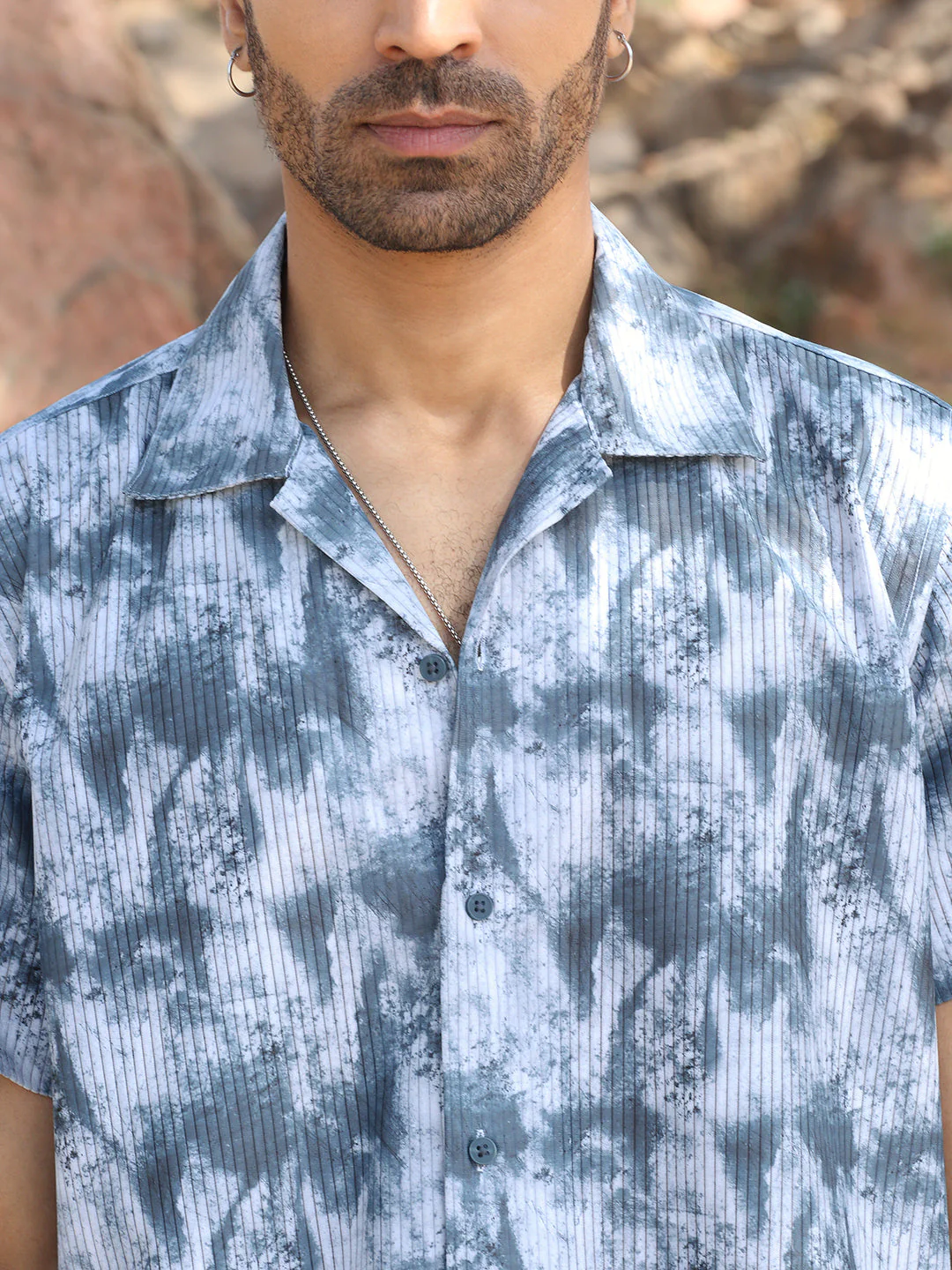 KRAFT INDIA Men Viscose Rayon Cuban Collar Printed Casual Shirt - Image 13