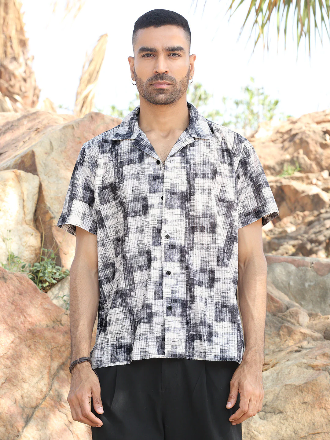 KRAFT INDIA Men Viscose Rayon Cuban Collar Printed Casual Shirt - Image 16