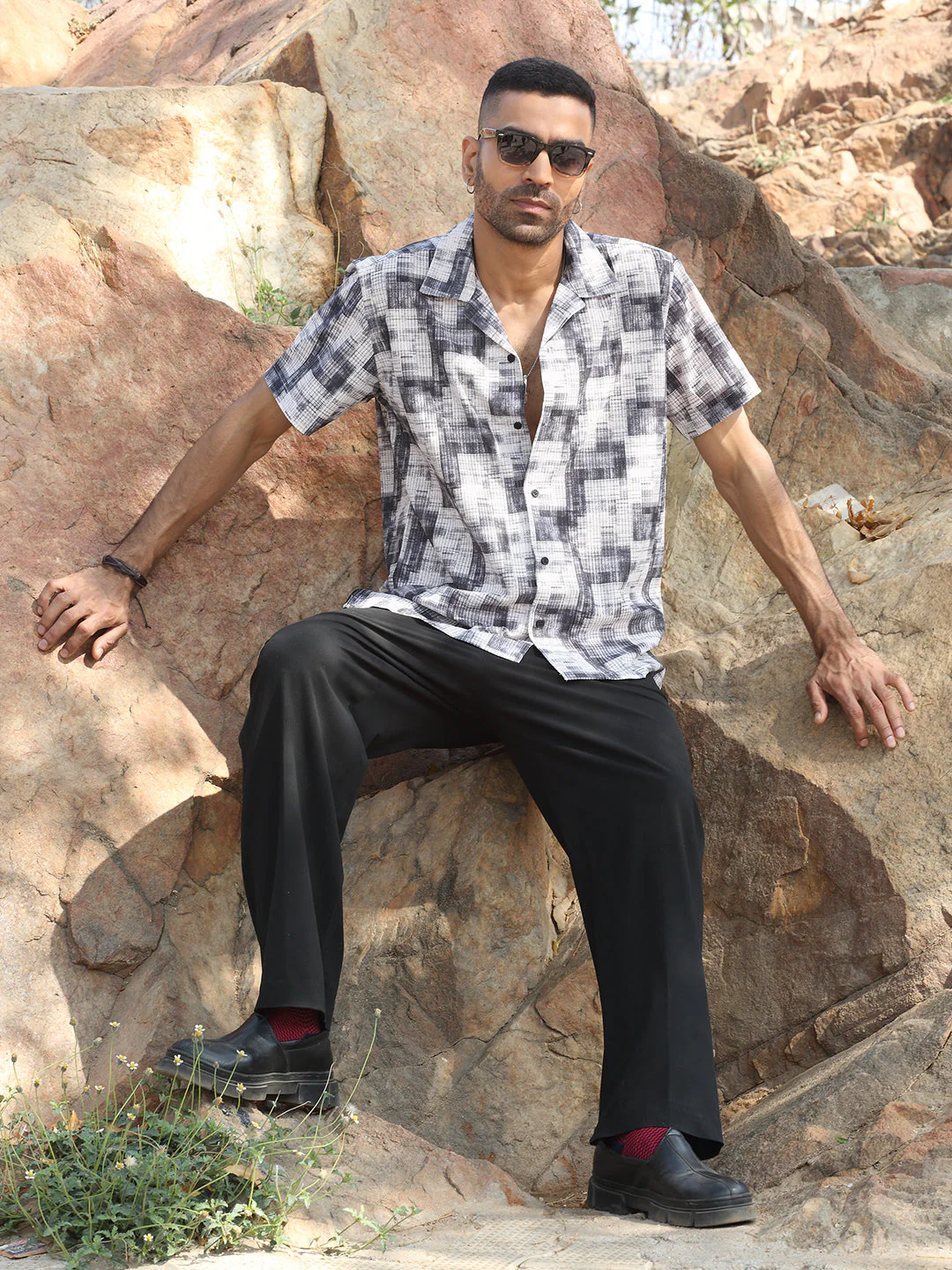 KRAFT INDIA Men Viscose Rayon Cuban Collar Printed Casual Shirt - Image 19