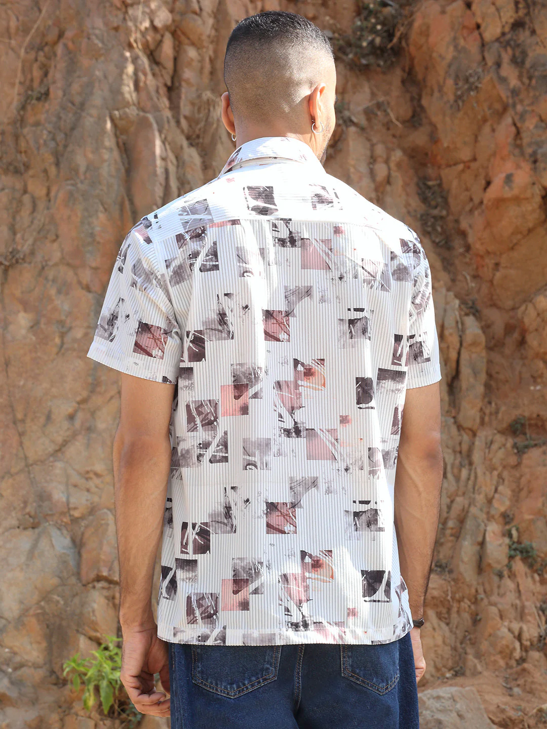 KRAFT INDIA Men Viscose Rayon Cuban Collar Printed Casual Shirt - Image 7