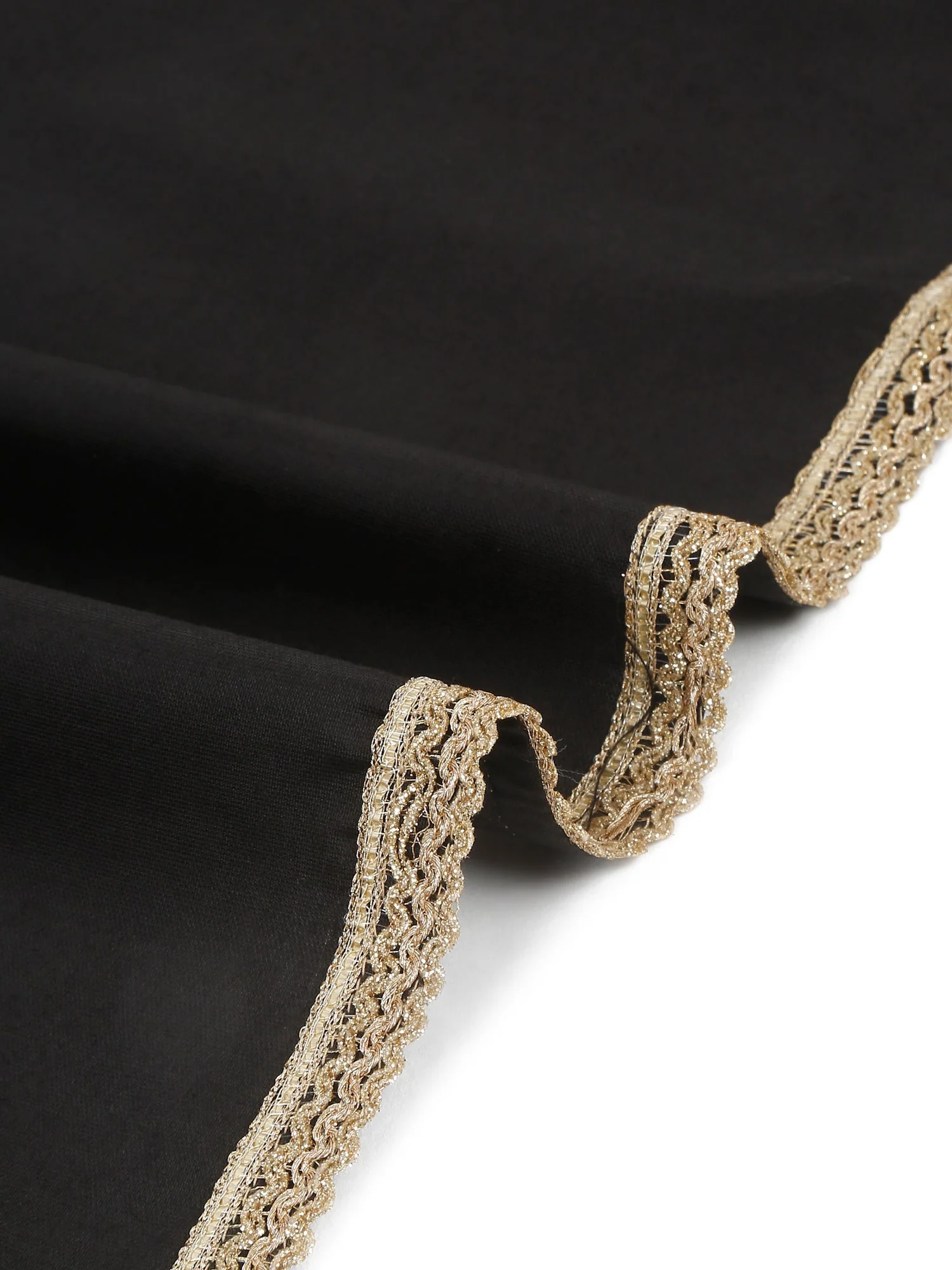 KRAFT INDIA Men's Cotton Silk Sequenced Embroided Kurta with Beige Elastic Waistband Salwar with Matching Dupatta - Image 4