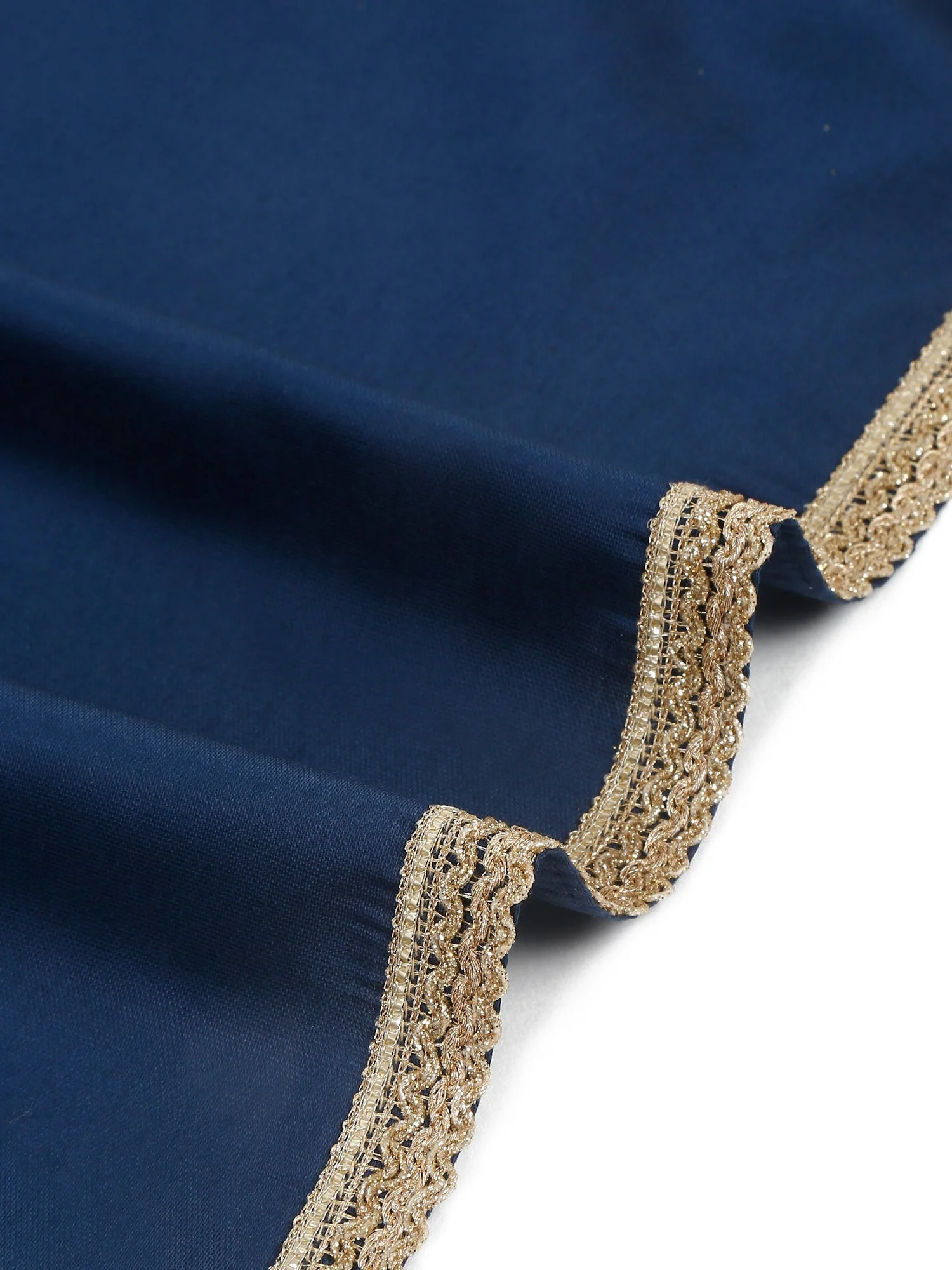 KRAFT INDIA Men's Cotton Silk Sequenced Embroided Kurta with Beige Elastic Waistband Salwar with Matching Dupatta - Image 9