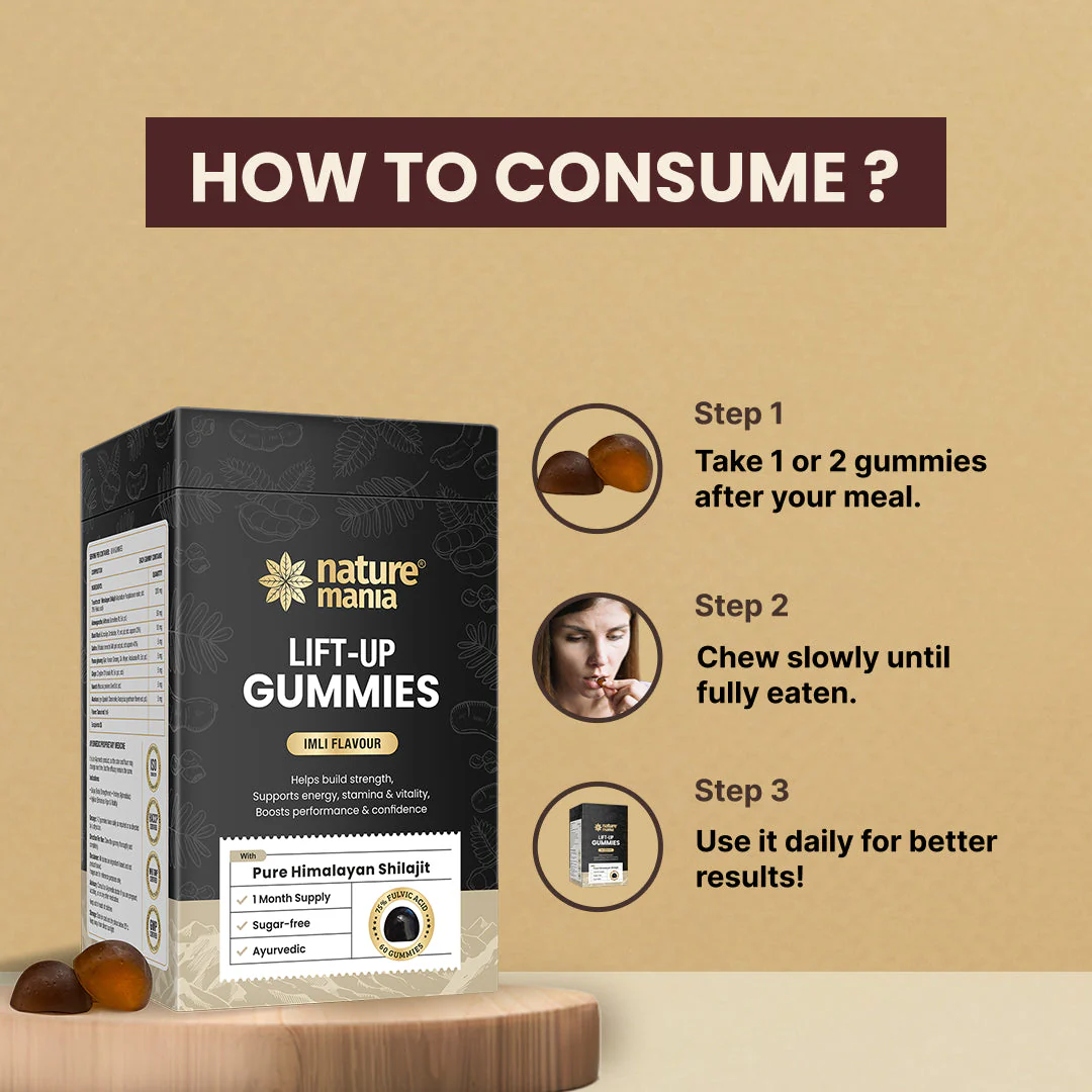 Lift-Up Gummies – Power-Packed with Pure Himalayan Shilajit | Imli Flavour | 60 Gummies | - Image 5