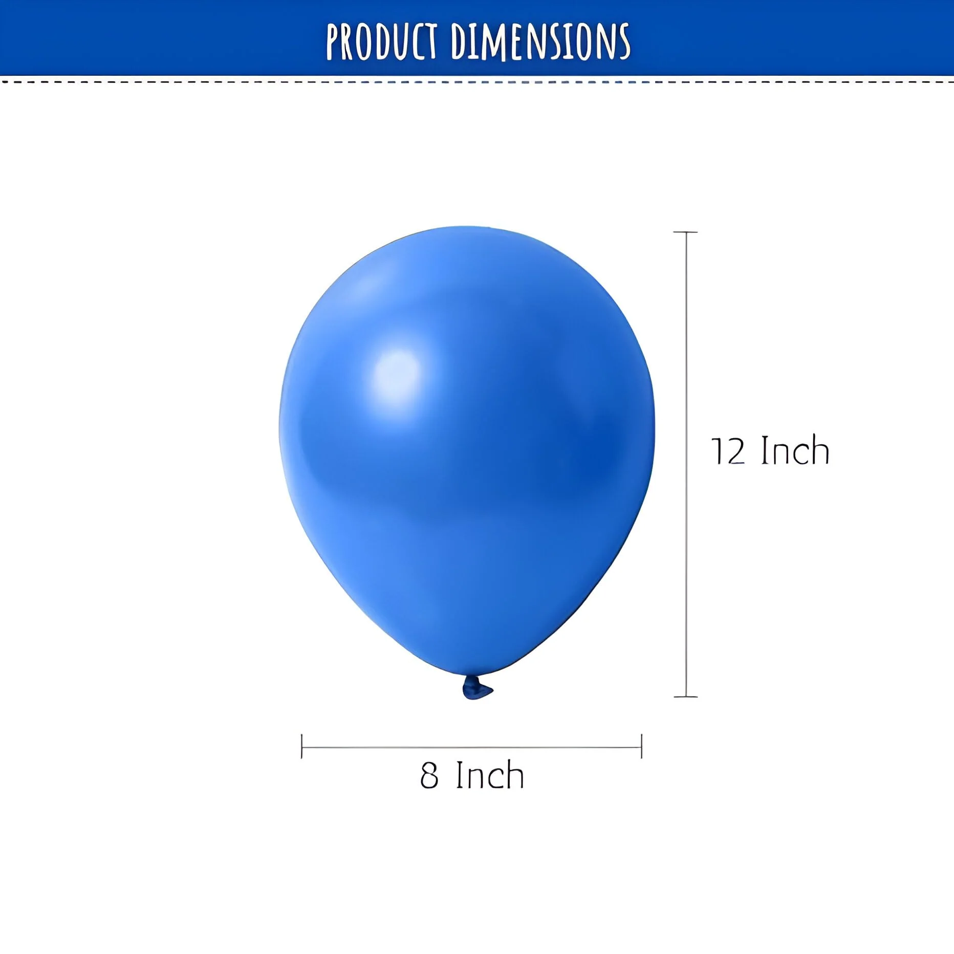 Metallic Blue Balloons - 50 pcs - Image 4