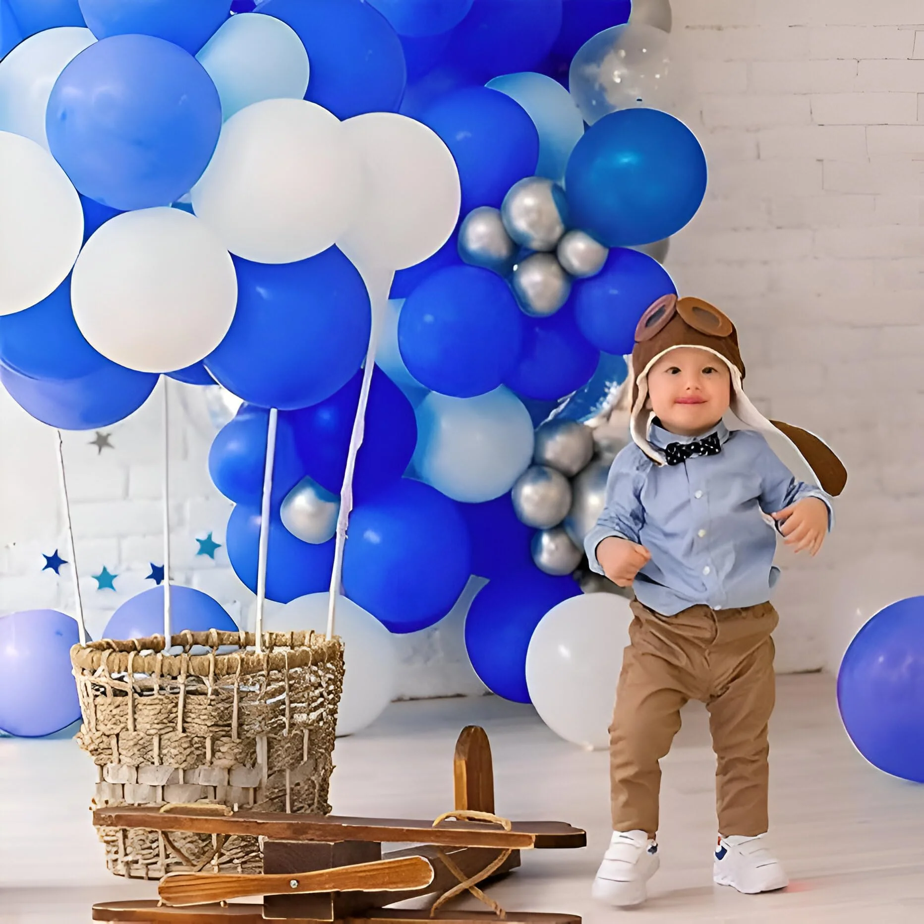 Metallic Blue Balloons - 50 pcs - Image 6