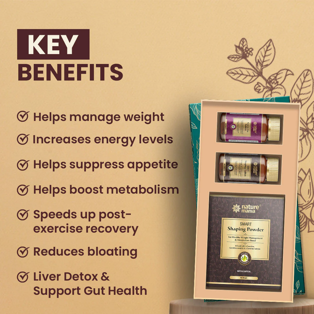 Nature Mania Smart Shaping Kit | Weight Loss kit for Men and Women | Fat Burner Combo - Image 4